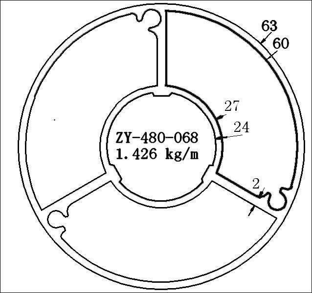 鋁型材定制開(kāi)模6063-T5圓管工業(yè)打印機(jī)鋁合金型材